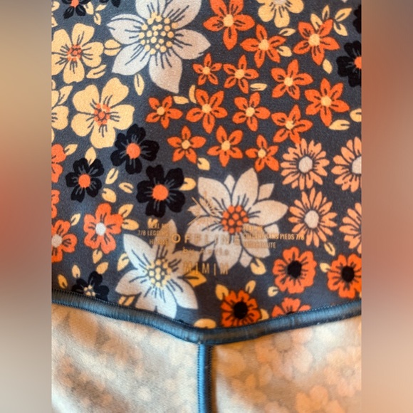 AERIE Women's Real Me Offline Yoga Pants 7/8 Legging Floral Blue SMALL - Picture 10 of 13